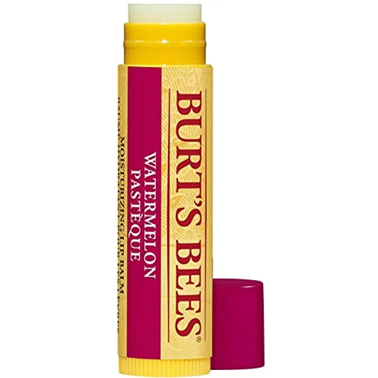 Burt's Bees Watermelon Lip Balm, feuchtigkeitsspendende Lippenpflege mit fruchtigem Wassermelonen-Duft, 4,25 g – Bild 1