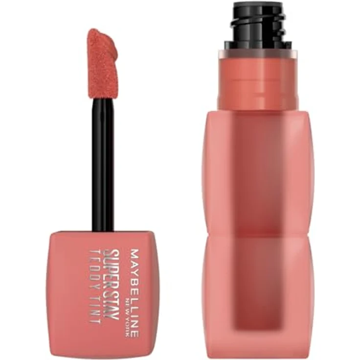 Maybelline Superstay Teddy Tint Lippenstift, matte Textur, 5 ml, Farbe 15 - SKINNYDIP – Bild 1