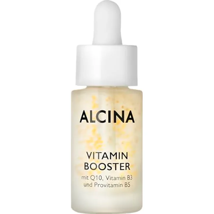 Alcina Vitamin Booster - 1 x 15 ml - Gesichtsserum mit Q10, Vitamin B3 & Provitamin B5 für sichtbar geglättete Haut