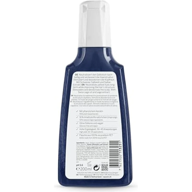 RAUSCH Silberglanz-Shampoo mit Salbei, 200 ml für strahlenden Glanz und Pflege – Bild 9