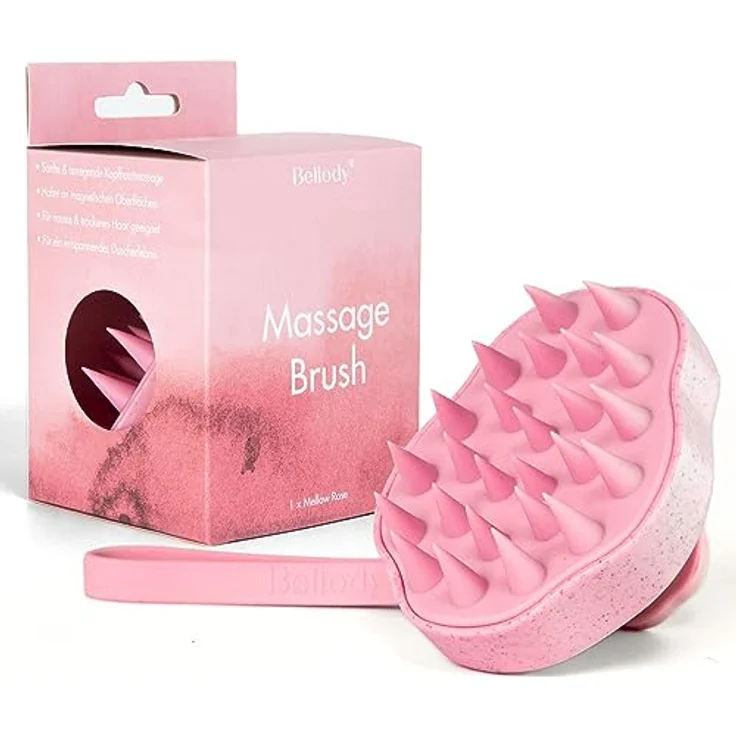 Bellody® Original Kopfhaut Massagebürste, für Massage und Stimulation des Haarwachstums (1 Stück in Mellow Rose) - Hair & Scalp Massager für nasse & trockene Haare – Bild 1