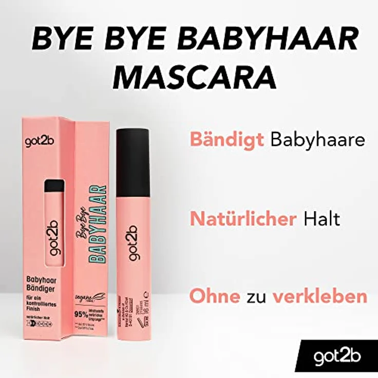 got2b Haar Mascara-Bürste Bye Bye Babyhaar (16 ml), Bürste zum Babyhaare Fixieren verleiht ein glänzendes Finish, federleicht und nicht fettend, auch für unterwegs – Bild 5