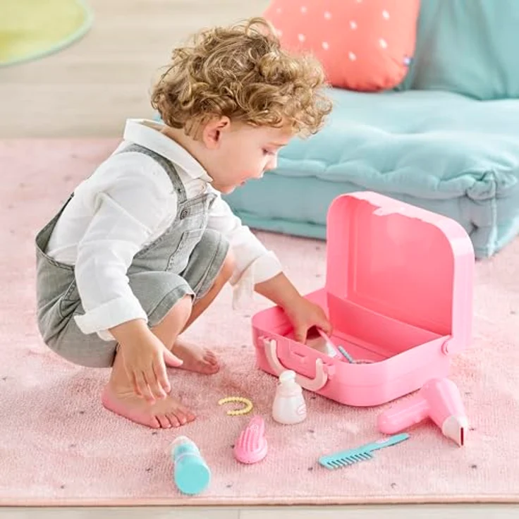 Corolle - 9000310060 - Mein Kleiner Beauty-Koffer, 20 Zubehörteile, für Puppen, ab 18 Monaten, ergonomisches Design, inklusive Spiegel und Aufklebern – Bild 5