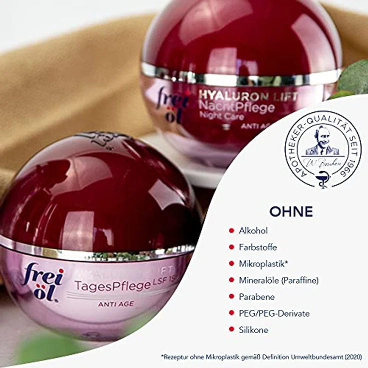 Frei Öl Anti-Age Hyaluron Lift Tagespflege SPF 15 50 ml Tagespflege für Damen und Herren – Bild 6