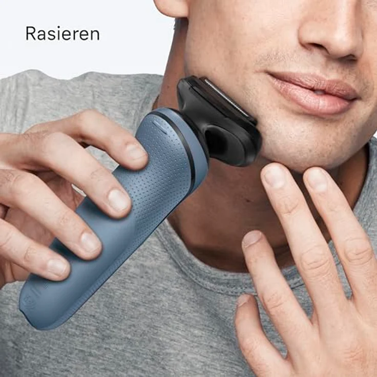 Braun Series 5 52-A1000s, Elektrorasierer mit Lithium-Ionen-Akku, wasserdicht, Turbo-Modus, blau – Bild 5
