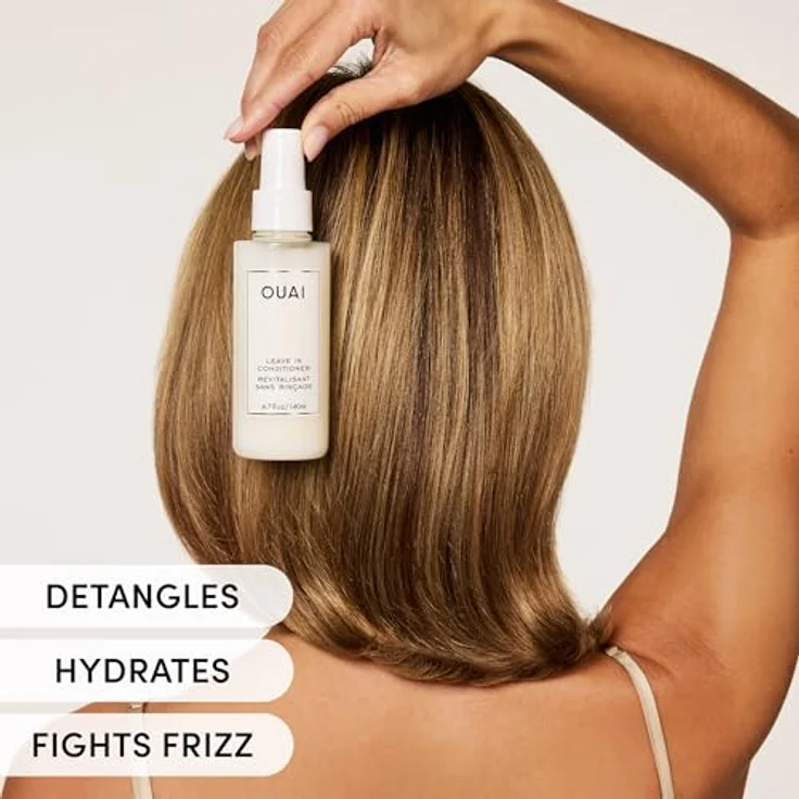 OUAI Haircare Leave-In Conditioner, 40 ml Mini, Spülung ohne Ausspülen für alle Haartypen, schützt vor Hitze/UV-Schäden, reduziert Spliss und Frizz – Bild 4