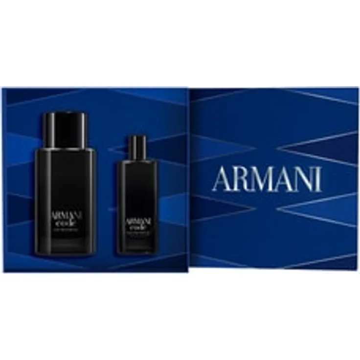 Giorgio Armani Code Homme Eau de Parfum Set, 75 ml + 15 ml Reisespray, limitierte Auflage mit frischen Noten von Bergamotte und Lavendel