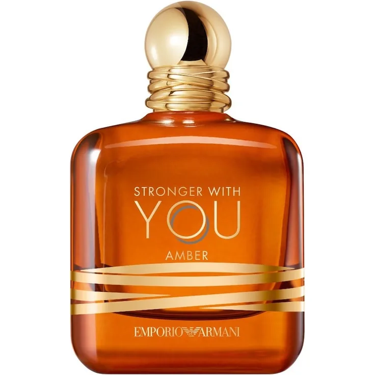 Armani Emporio Armani Stronger With You Amber, Eau de Parfum 100 ml für Herren, fougere Amberduft mit Lavendel, Amber-Akkord und Vanille
