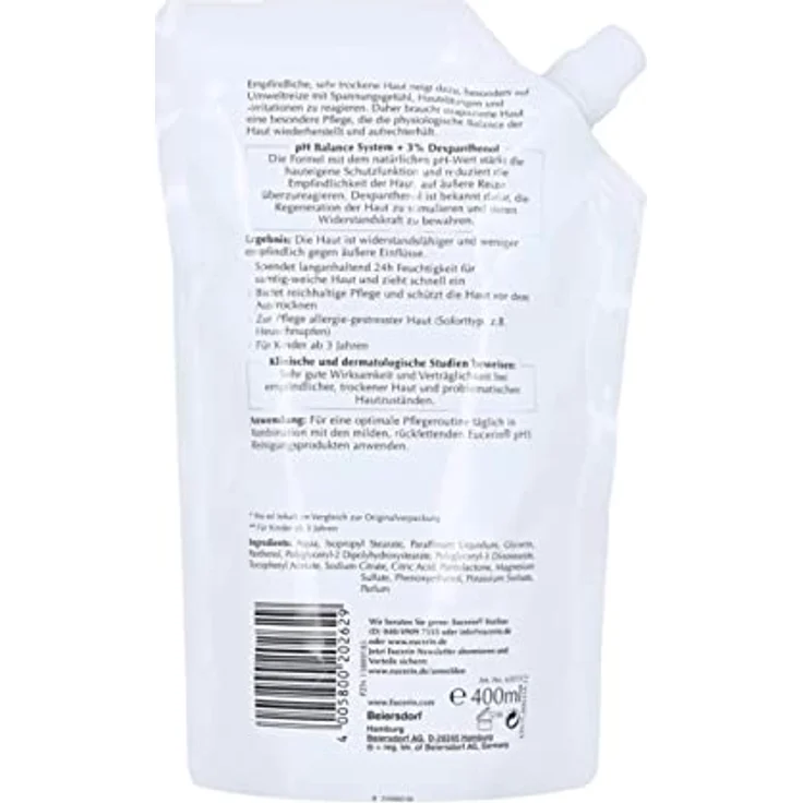 Eucerin Ph5 Lotion F Empfindliche Haut Nachfüll 400 ml  – Bild 2