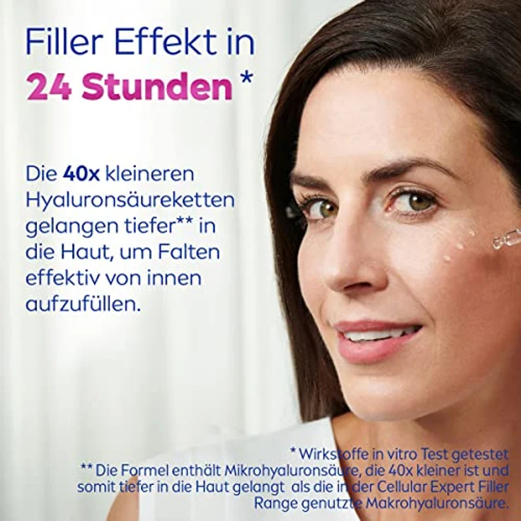 Nivea Hyaluron CELLular Filler Hyaluron Serum-Essence Feuchtigkeitsspendendes Gesichtsserum 30 ml – Bild 3