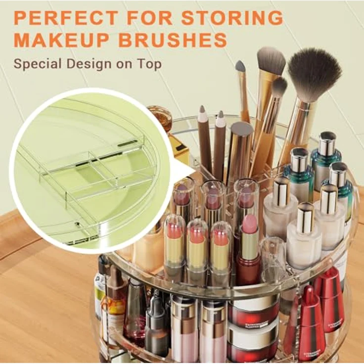 Auxmir Schminktisch Organizer 9 Stufen, 360° drehbar, großer Make Up und Kosmetik Aufbewahrung für Schlafzimmer und Badezimmer – Bild 5