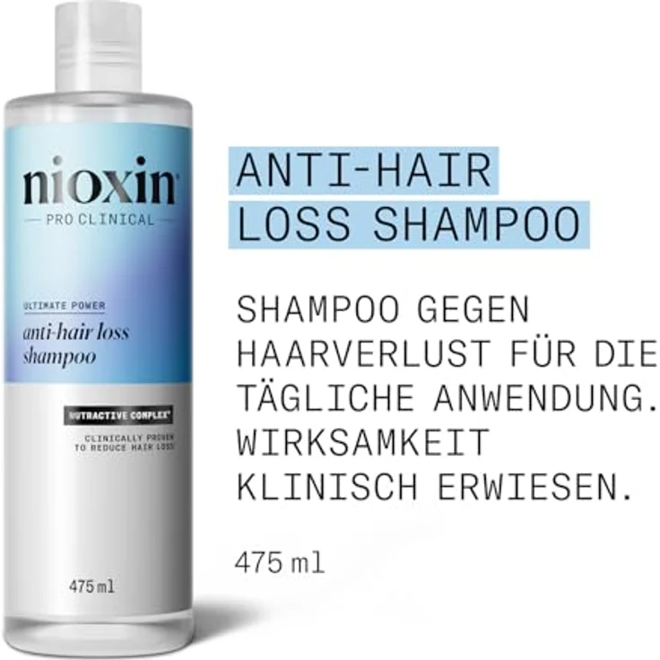 Nioxin Anti-Hair Loss Shampoo – Shampoo gegen Haarausfall, mit Koffein, Niacinamid, 475 ml – Bild 2