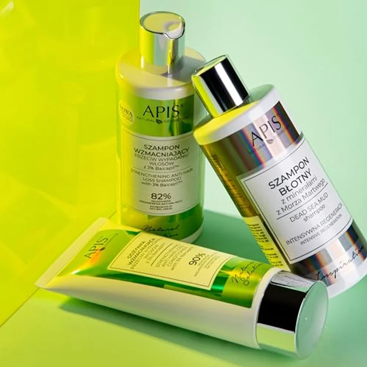 Apis Stärkendes Shampoo NATURAL SOLUTION gegen Haarausfall Baicapil 3% Keracin Koffein 300 ml – Bild 3