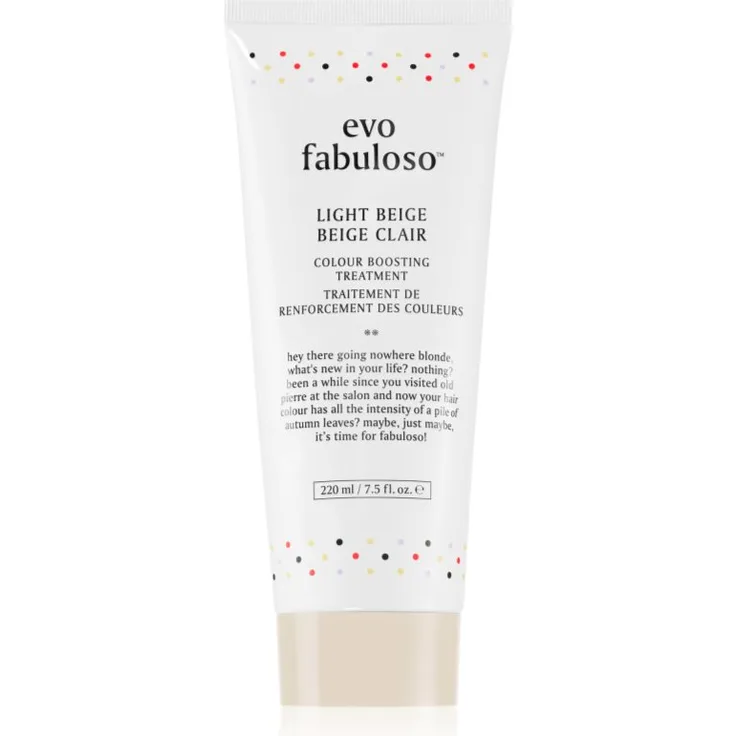 EVO Fabuloso Colour Boosting Treatment Conditioner, leuchtendere Haarfarbe, Farbton Light Beige, 220 ml