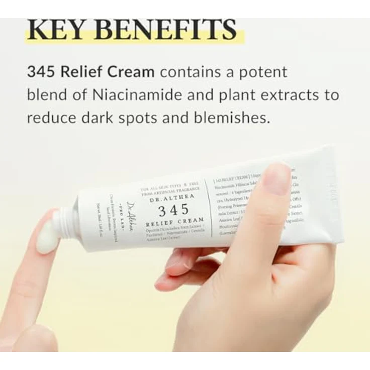Dr. Althea 345 Relief Cream, Feuchtigkeits-Gel-Creme mit Niacinamid und Panthenol für empfindliche Haut, 50 ml – Bild 3