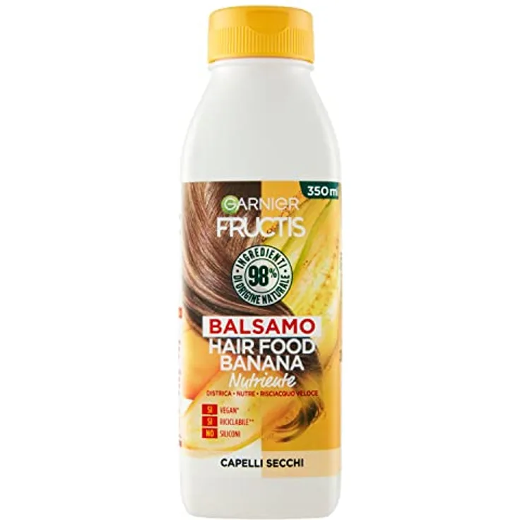 Garnier Balsam Nutriente Fructis Hair Food Banane Pflege-Balsam für trockenes Haar, 350 ml