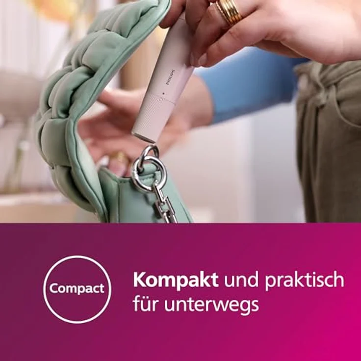 Philips Gesichtsepilierer Series 5000 BRR454/00, mit integriertem LED-Spiegel und Reinigungsbürste, hypoallergen und kompakt – Bild 6