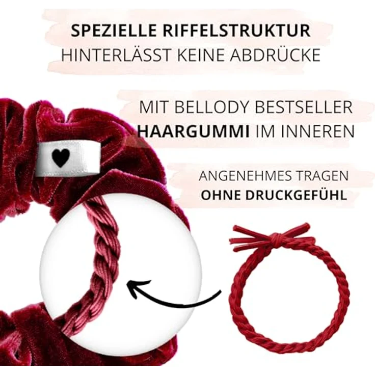 Bellody Original Scrunchie Bordeaux Red – Bild 6