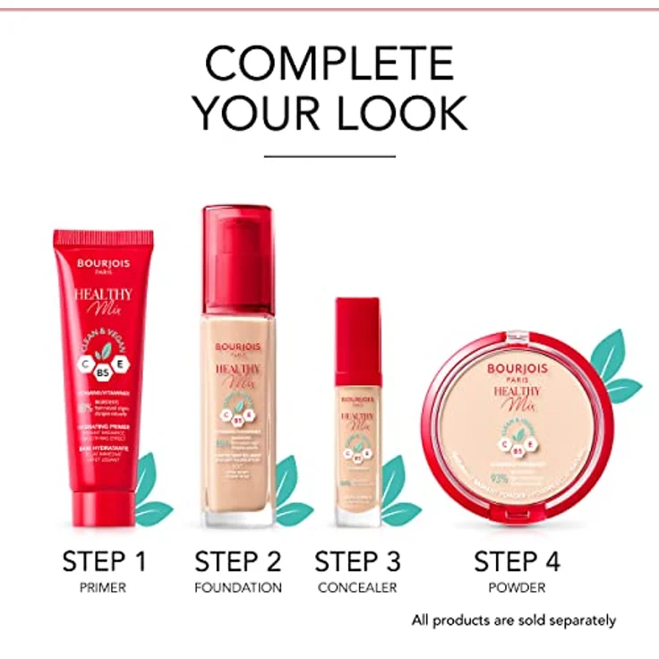 Bourjois Healthy Mix Foundation, aufhellendes, feuchtigkeitsspendendes Make-up 24 Std., Farbton 53W Light Beige, 30 ml – Bild 7