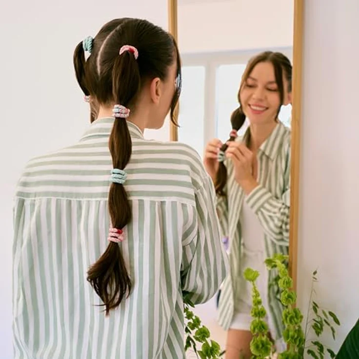 invisibobble Twistar Mint Braids, Haargummis 3 St., schonend zum Haar, unkompliziertes Styling – Bild 5