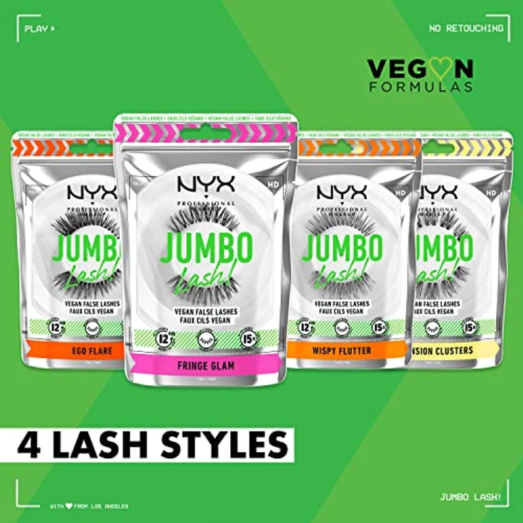 NYX Professional Makeup Jumbo Lash! Künstliche Wimpern Typ 03 Wispy Flutter, für voluminöse und längere Wimpern, einfache Anwendung – Bild 12