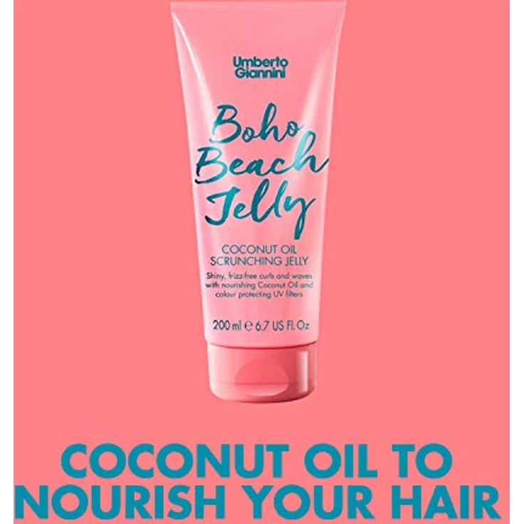 Umberto Giannini Beach Coconut Oil Scrunching Jelly Haargel, 200 ml - Lockenpflege mit Kokosnussöl, UV-Schutz und Frizz-Kontrolle – Bild 6