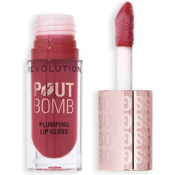 Makeup Revolution Pout Bomb Lipgloss, Lippenvergrößerer mit glänzendem Finish, 4.6 ml – Bild 1