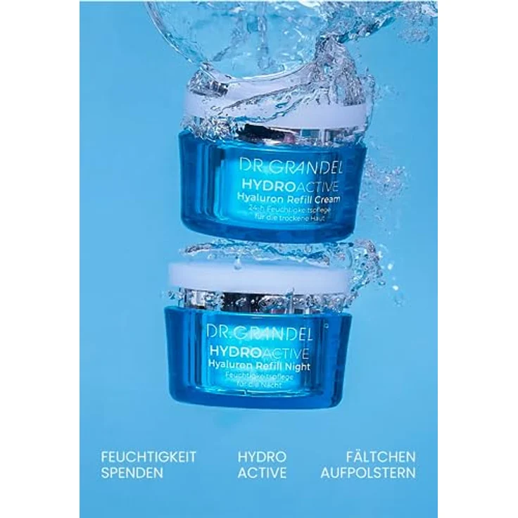 DR. GRANDEL Kosmetik Hydro Active Hyaluron Refill Night Cream 50 ml - intensive Feuchtigkeitspflege für die Nacht mit Hyaluronsäure - reduziert Falten und glättet das Hautbild – Bild 3