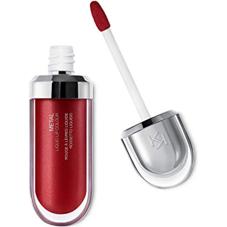 KIKO Milano Metal Flüssig-Lippenstift, Metallic Farbton 06 Bordeaux, 6.5 ml mit hoher Pigmentierung und cremiger Textur
