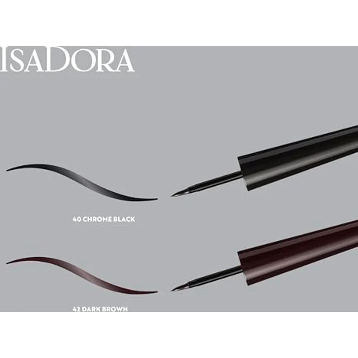 IsaDora The Glossy Eyeliner, 2,25 ml, wasserfeste und hochpigmentierte Formel, dunkelbraun – Bild 2