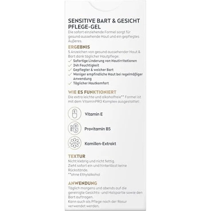 NIVEA MEN Sensitive Bart & Gesicht Pflegegel, alkoholfreies Pflege-Gel mit VitaminPRO Komplex, 50 ml – Bild 9