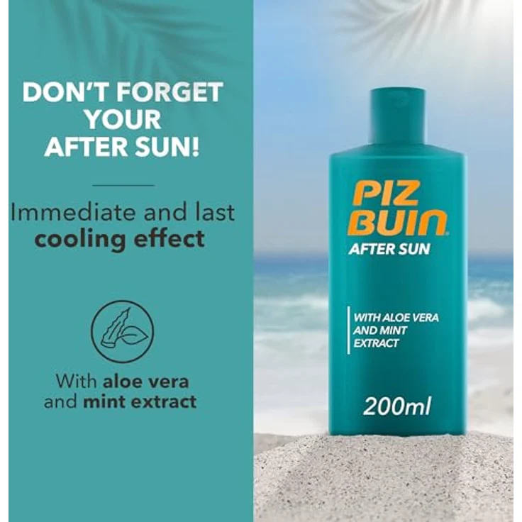 Piz Buin Allergy Sun Sensitive Skin Lotion SPF50+ Griechenland Karton 200 ml – Bild 5