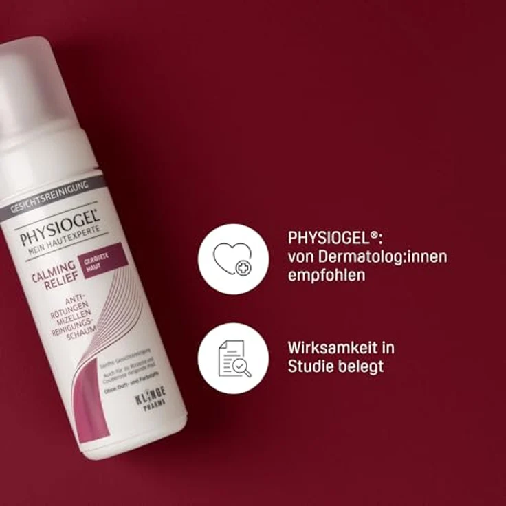 Physiogel Calming Relief Anti-Rötungen Mizellen Reinigungsschaum - Beruhigende Gesichtsreinigung für empfindliche Haut - mit AHA und Endothelyol - 150 ml – Bild 5