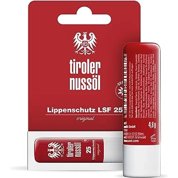 Tiroler Nussöl Lippenpflege Original, Lippenpflegestift mit LSF 25, 5 g, ohne Konservierungsstoffe – Bild 5