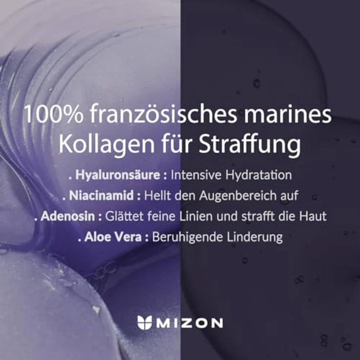 Mizon Original Skin Energy Collagen, Augenpflege Gel mit Meerescollagen, 60 ml, revitalisierend gegen Falten und dunkle Augenringe – Bild 4