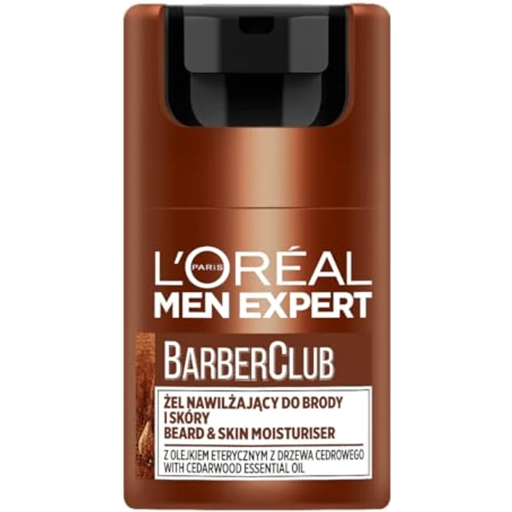 L'Oréal Paris Men Barber Club Feuchtigkeitsgel für Kinn und Haut, 50 ml - Mit natürlichen ätherischen Ölen, reduziert Trockenheit – Bild 1