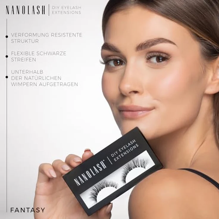 NANOLASH Fantasy Wimpern, DIY Wimpernverlängerung mit 36 Wimpernsegmenten in 3 Größen (10 mm, 12 mm, 14 mm) für natürlichen Look – Bild 6