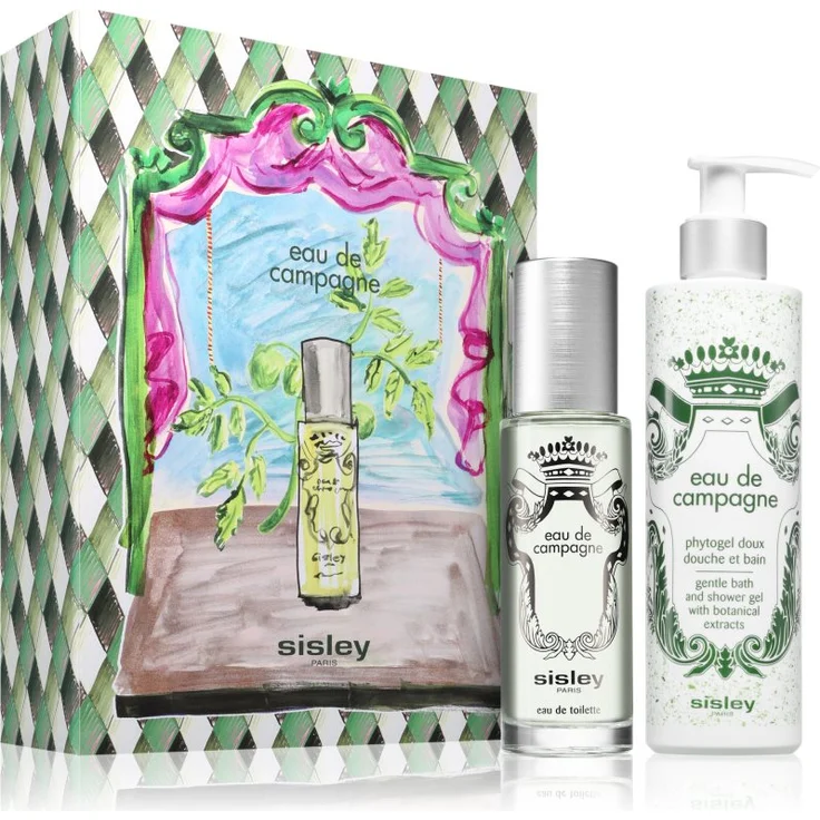 Sisley Eau de Campagne Luke Edward Hall Gift Set, limitierte Edition für Damen mit 100 ml Eau de Toilette und 150 ml parfümierter Bodylotion