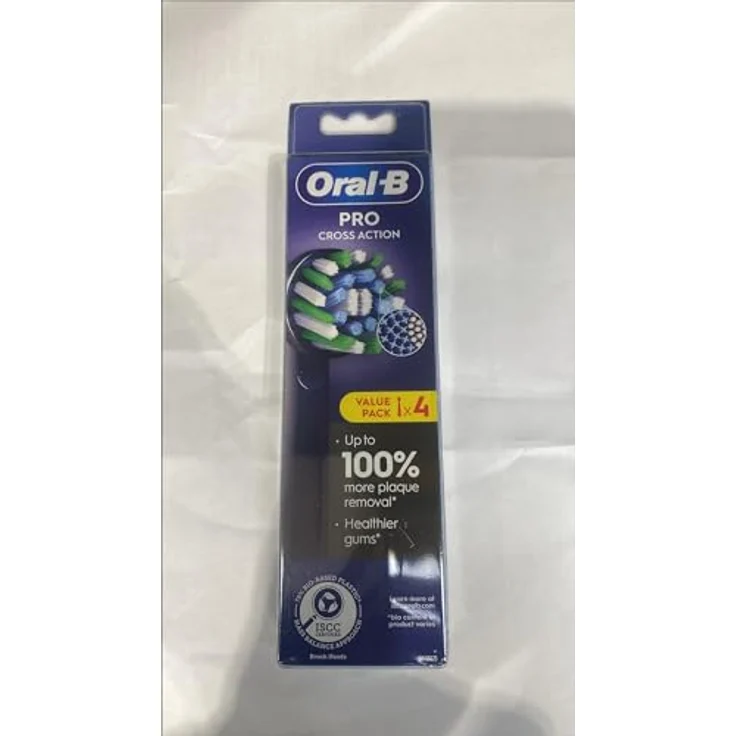 Oral-B Pro Cross Action, Elektrische Zahnbürstenköpfe mit X-Form, 16° abgewinkelte Borsten, 4 Stück, Schwarz – Bild 2