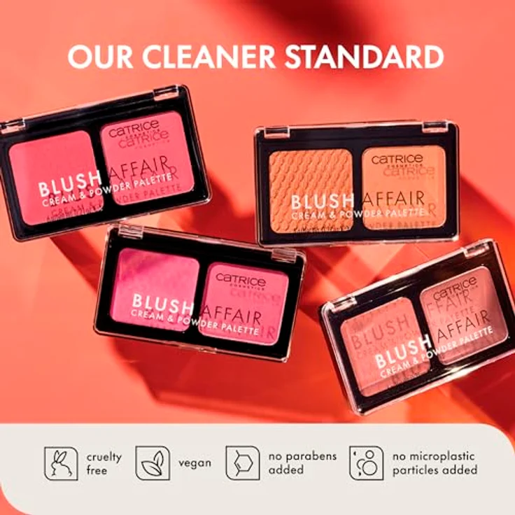 Catrice Blush Affair Cream & Powder Palette, Rougepalette, Nr. 010, Rot-Töne, sofortiges Ergebnis, vegan, ohne Konservierungsstoffe, ohne Parabene, ohne Mikroplastikpartikel, 1er Pack (6g) – Bild 4