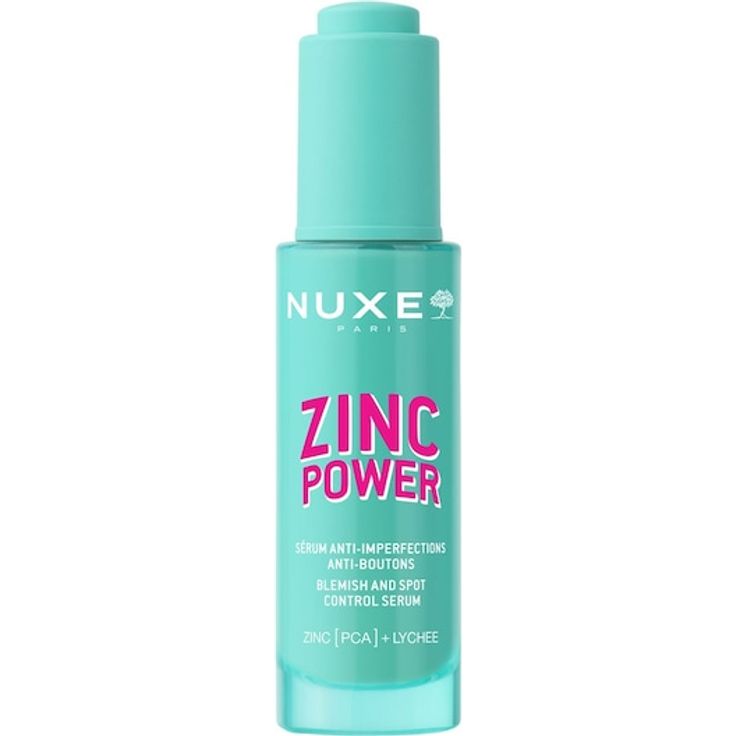 Nuxe Zinc Power Blemish & Spot Control Serum, Feuchtigkeitsserum für Damen mit Zink und Litschi-Extrakt, 30 ml