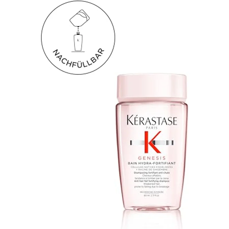 Kérastase Genesis Bain Hydra-Fortifiant, Stärkendes Shampoo für schwaches Haar mit Neigung zu Haarausfall, 80 ml – Bild 3