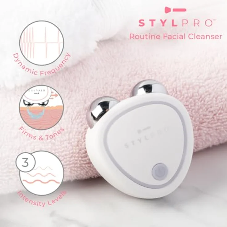 STYLPRO Mini Microcurrent Facial Toning Device, Gesicht Roll-On zur Hautstraffung mit Mikrostrom, USB-C Kabel – Bild 3