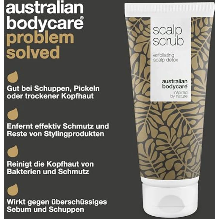 Australian Bodycare Kopfhautpeeling gegen Pickel auf der Kopfhaut - Effektiv bei Haaransatz, Juckender Kopfhaut und Schuppen - Shampoo und Peeling in einem, 200 ml – Bild 3