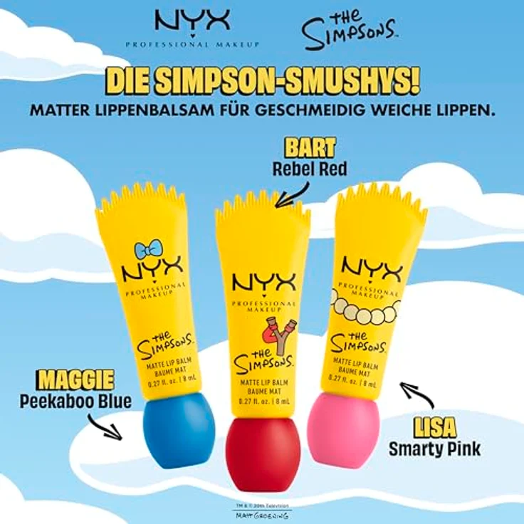 NYX Professional Makeup The Simpsons Smushy, Lippenbalsam mit Matt-Effekt, pflegend, 8 ml – Bild 5