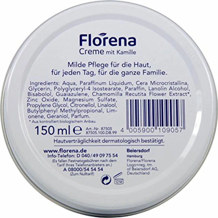 Florena Pflege Gesichtspflege Creme Kamille 150 ml Tagespflege Inhalt: 150 ml, für Damen und Herren – Bild 2