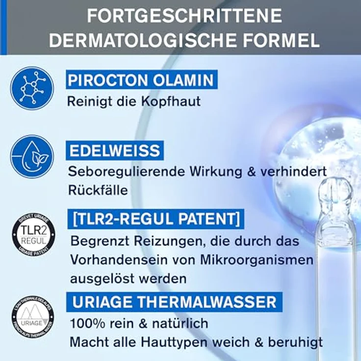 Uriage Shampoo D.S. Hair Shampooing Doux Equilibrant 500 ml – Bild 4