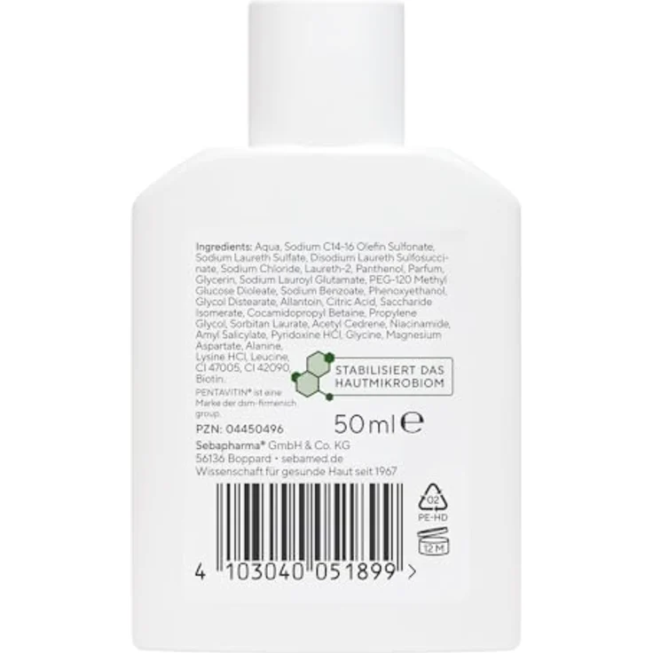 Sebamed Seifenfreie Waschemulsion 50 ml, milde Reinigung für empfindliche Haut, stärkt die Hautbarriere, für Hand-, Gesichts- und Körperreinigung, praktische Reisegröße – Bild 2