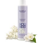 Jean & Len Volumen Shampoo Holunder & Jasmin, für kraftloses und feines Haar, verleiht Volumen, fruchtig-blumiger Duft, ohne Parabene und Silikone, vegan, 300 ml
