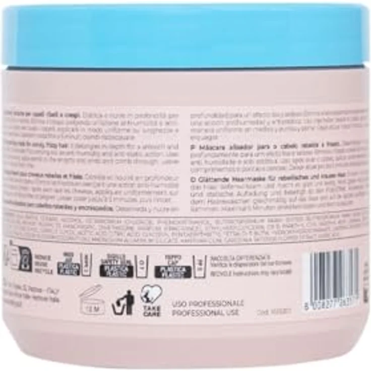 Inebrya Ice Cream Liss Pro Maske, 500 ml - Vegane Formel, sulfatfrei, 96% natürliche Inhaltsstoffe – Bild 2